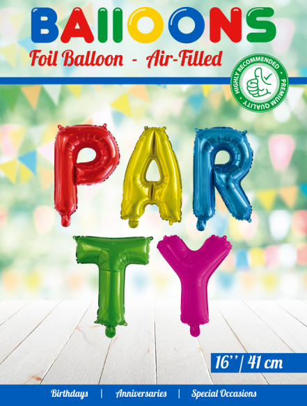 Folie ballon PARTY 41 cm
