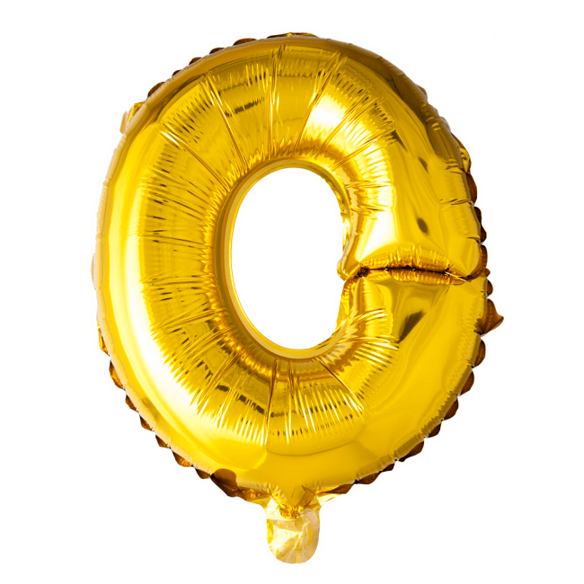 Folieballon bogstav O i guld