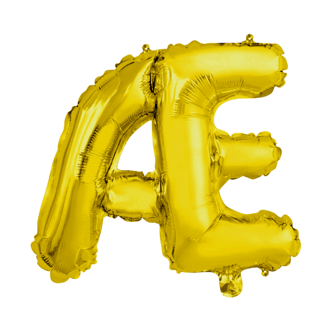 Folieballon bogstav Æ i guld