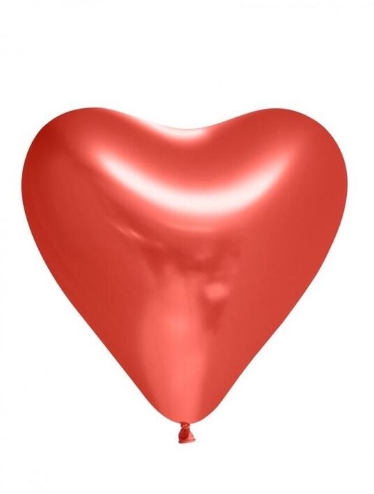 Ballon Hjerte Mirror Rød