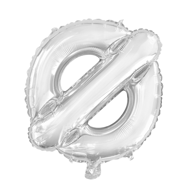 Folieballon bogstav Ø i sølv