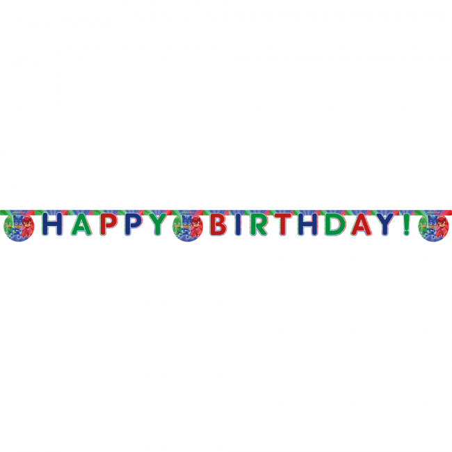 PJ Masks Happy Birthday banner