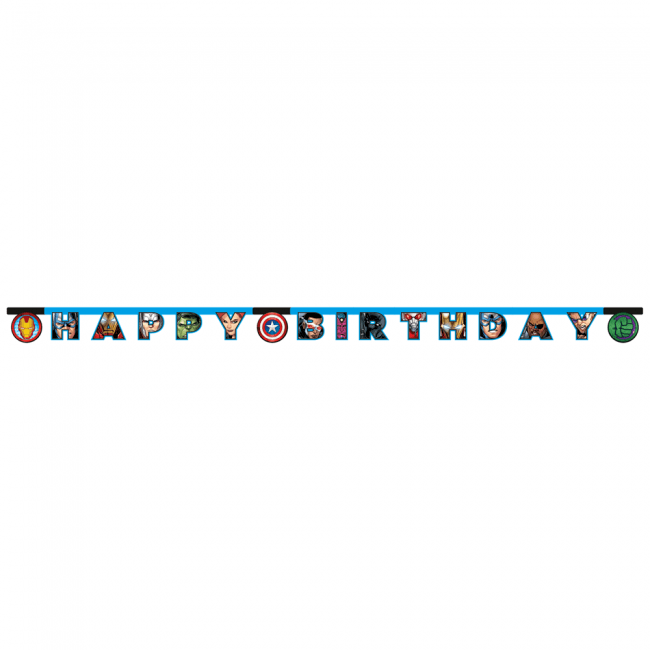 Mighty Avengers Happy Birthday banner