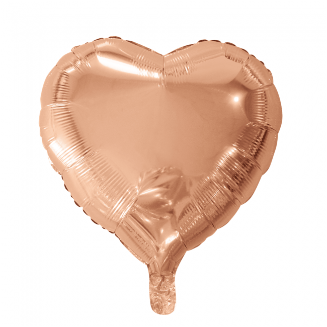 Folie ballon Hjerte 46 cm ROSEGULD