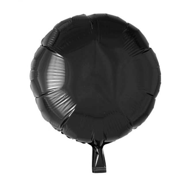 Folieballon Rund SORT 46 cm