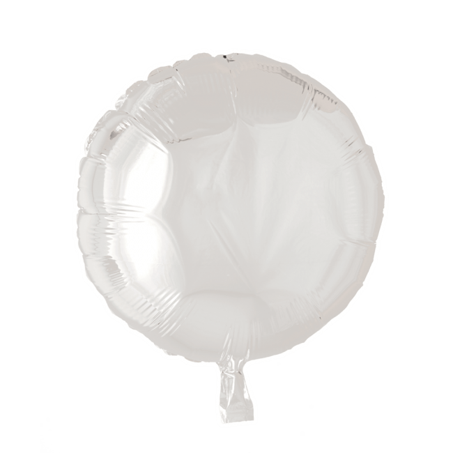 Folieballon Rund HVID 46 cm