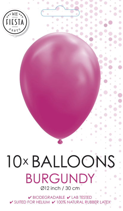 Balloner i Bordeaux 10 stk