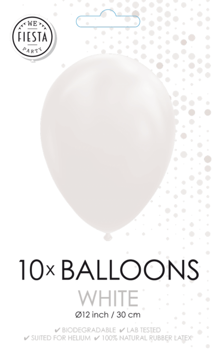 Balloner i Hvid 10 stk