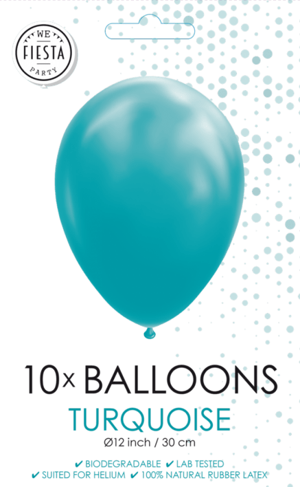 Balloner i Turkis 10 stk