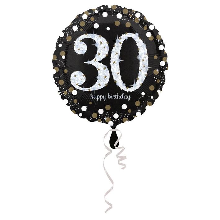 30 år folieballon- Sparkling gold