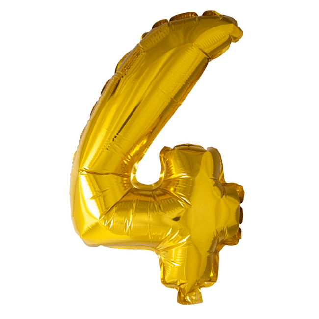 Folieballon 4 - Guld 41 cm