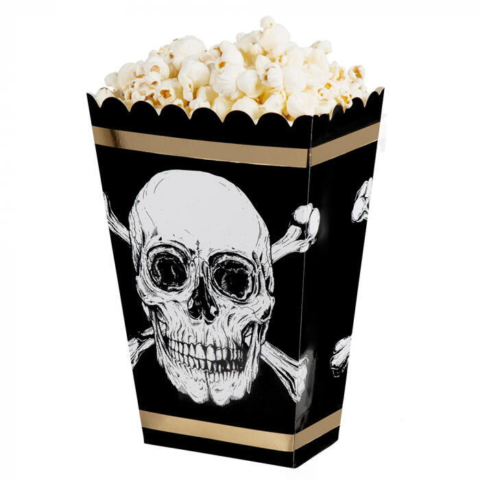 Popcorn bægre i Pirat design 4 stk