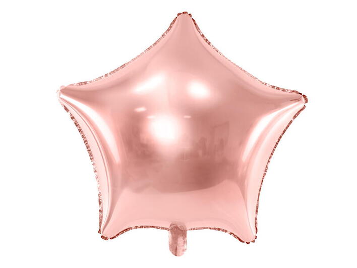 Stjerne Folieballon i Roseguld 48 cm