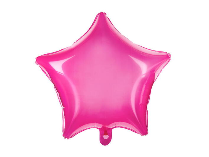 Folieballon stjerne Neon Pink