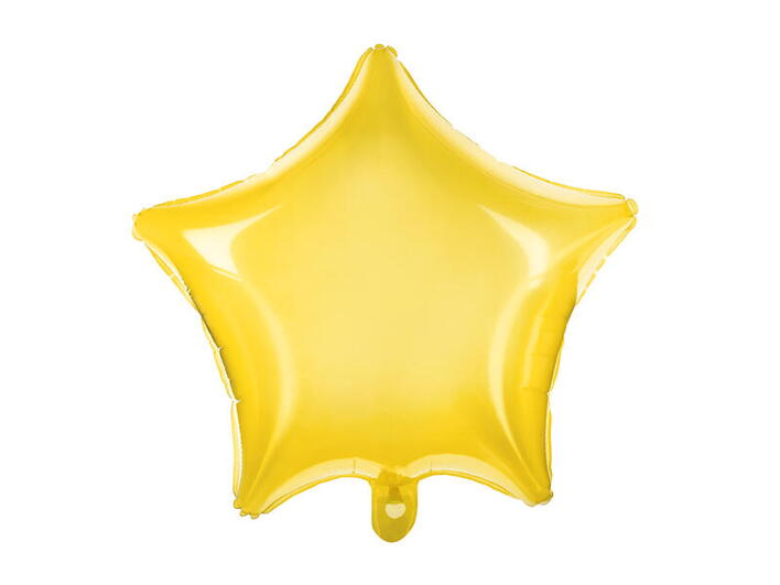 Folieballon stjerne Neon Gul