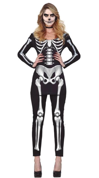 Skelet kostumedragt