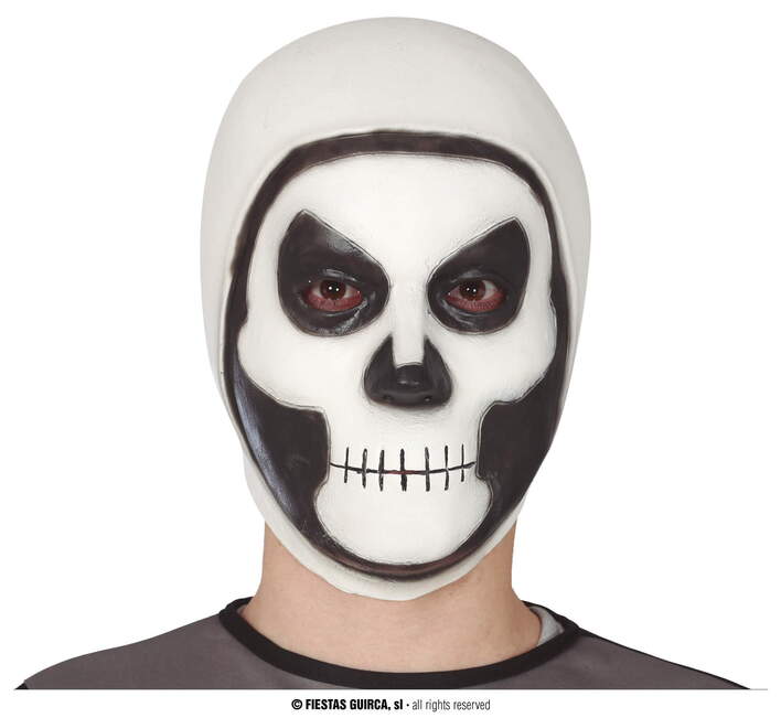 Skelet Skurk maske i Latex