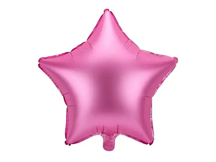 Folieballon stjerne i mat Pink