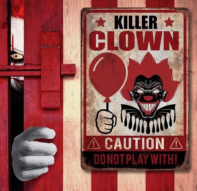 Halloween Horror skilt - Killer clown