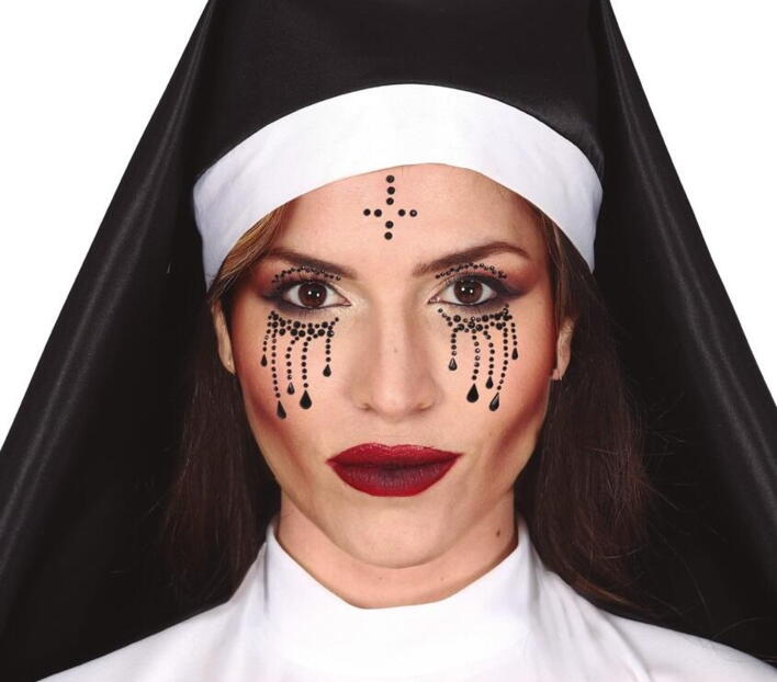Ansigtssten Nonne i sort