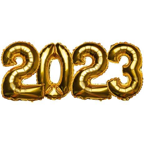 2023 Kæmpe folie ballonsæt 67 cm - Guld