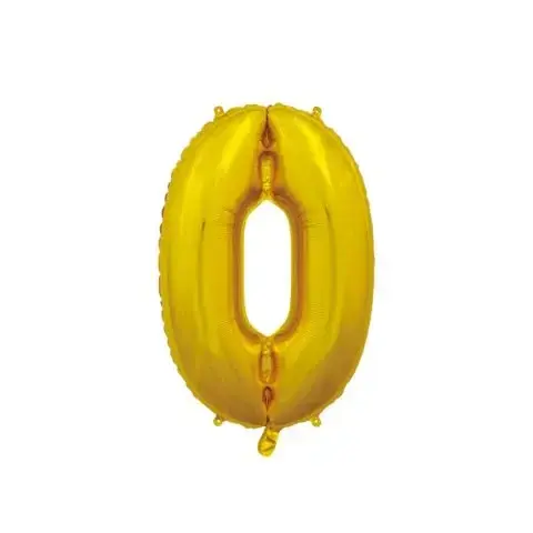 Folieballon tal i guld 66cm
