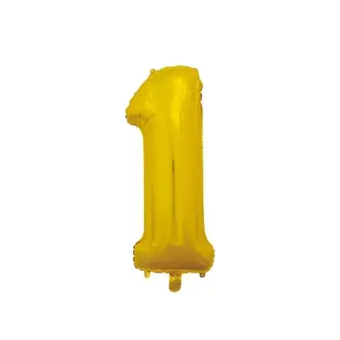 Folieballon tal i guld 66cm
