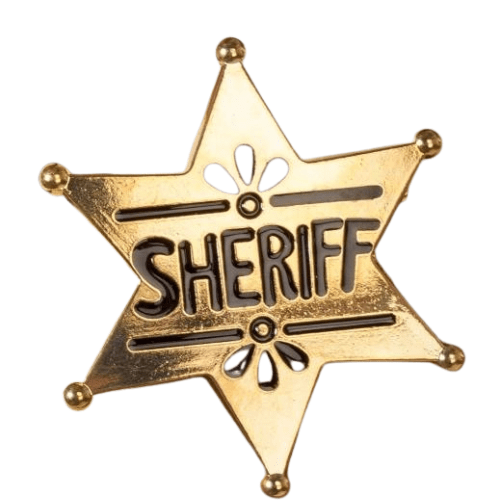 Sheriff Stjerne guldfarvet metal