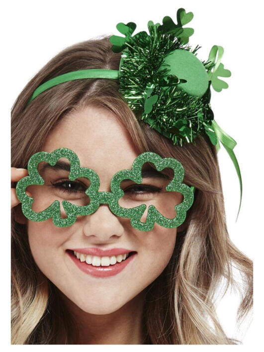 St.Patricks day glitter brille