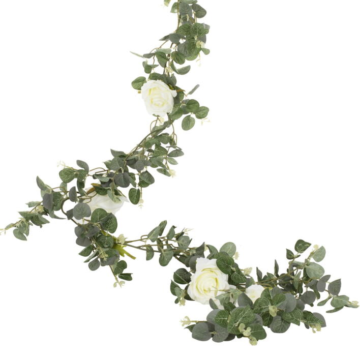 Bladranke - Eucalyptus med roser