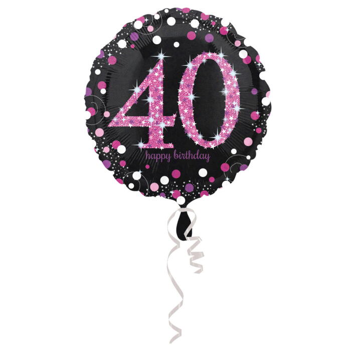 40 folie balloner sparkling pink