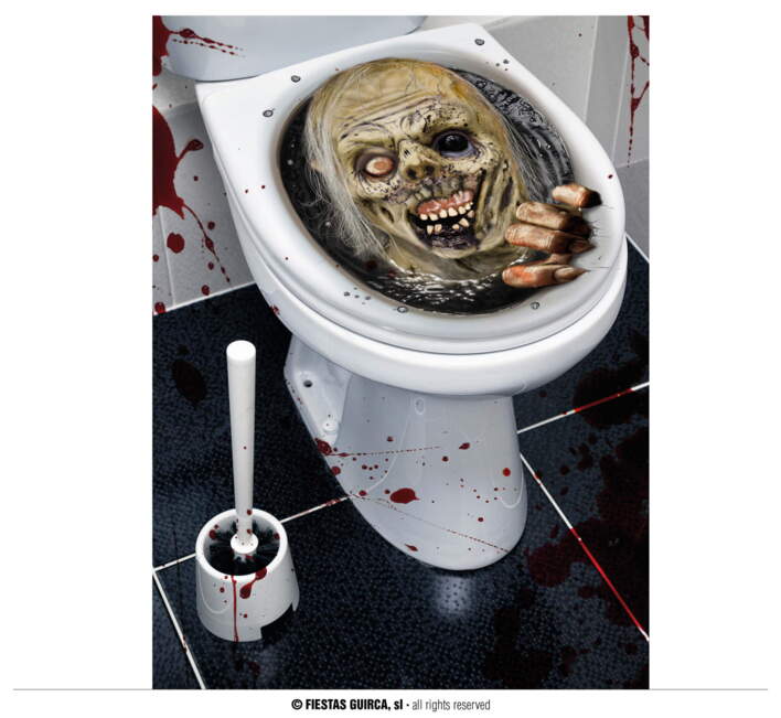 Toilet dekoration, zombie