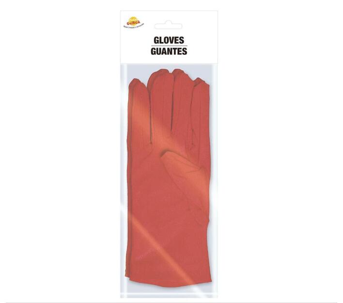 Røde korte handsker, 20 cm