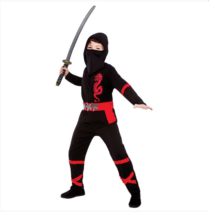 Ninja i sort og rød