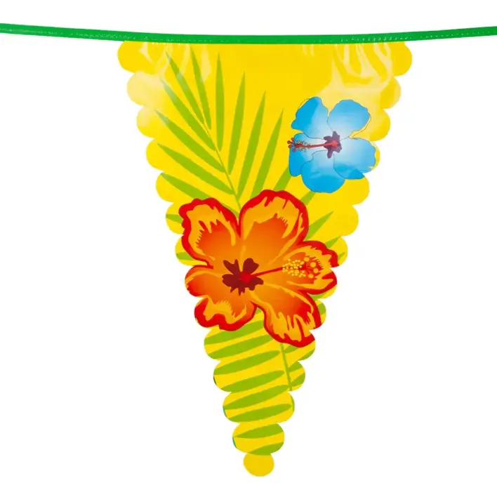 Hawaii flagbanner med hibiscus blomster