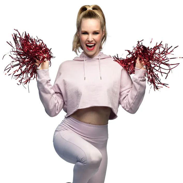 Cheerleader Pom Pom metalisk pink