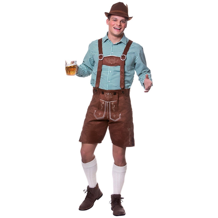 Lederhosen i imiteret ruskind