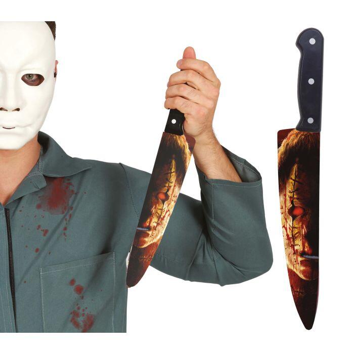 Seriemorder kniv til halloween - 37 cm