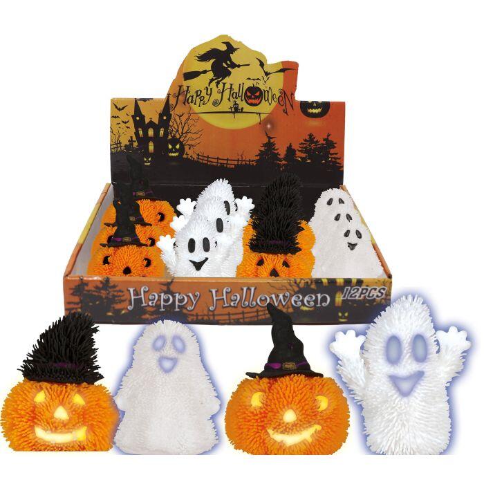 Halloween gummidukker - 2 slags - med lys - 7 cm