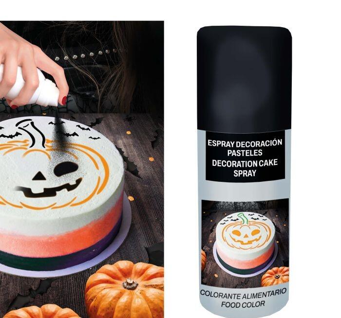 Halloween kagepynt spray - sort - 100ml