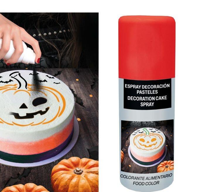 Halloween kagepynt spray - rød - 100ml