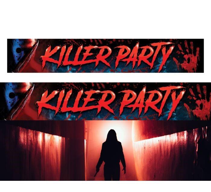 Halloween banner - killer party - 290x50cm