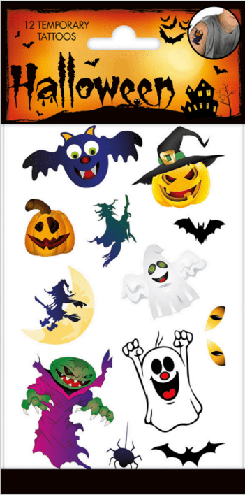 Halloween tattoos 10 stk