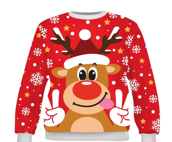 Julesweater med rensdyr til kvinder