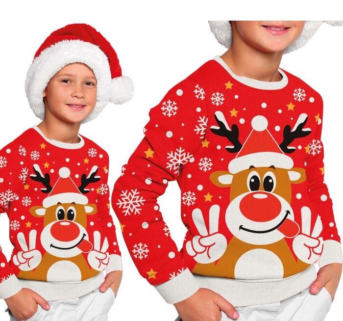 Julesweater med Rudolf til børn