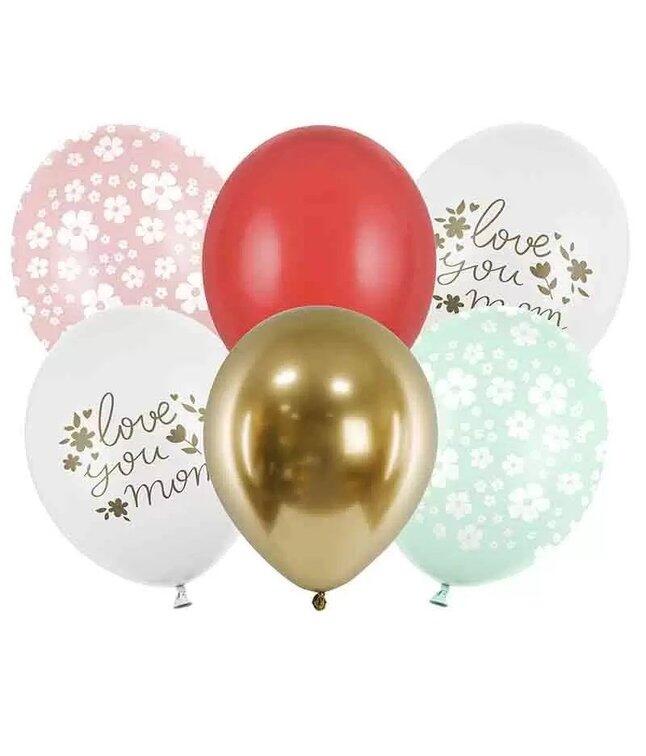 Love you mom latexballoner 6 stk