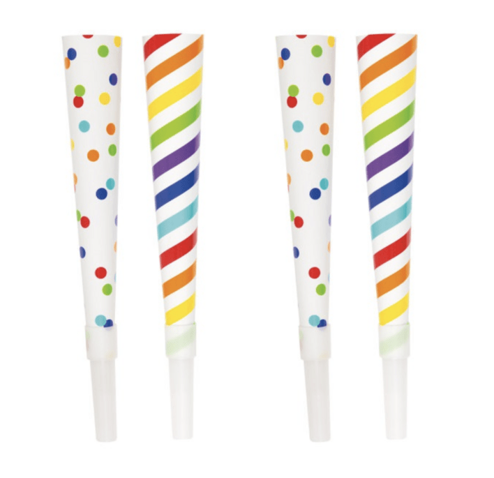 Regnbue truthorn 6 stk