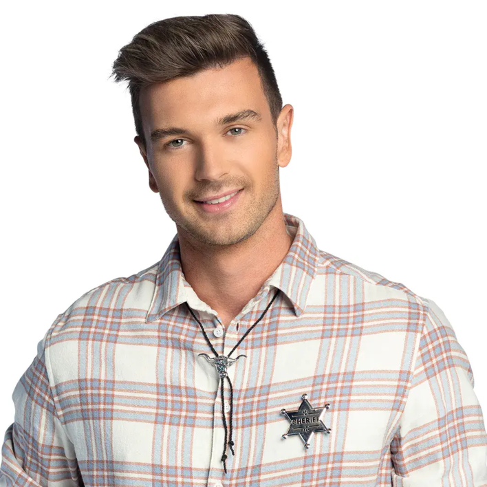 Sherif sæt - Cowboy slips og stjerne