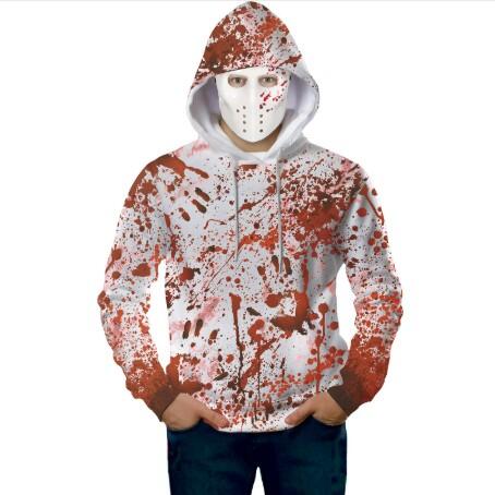 Hoodie med maske - blodig - Voksen