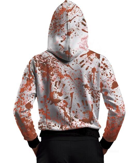 Hoodie med maske - blodig - Voksen
